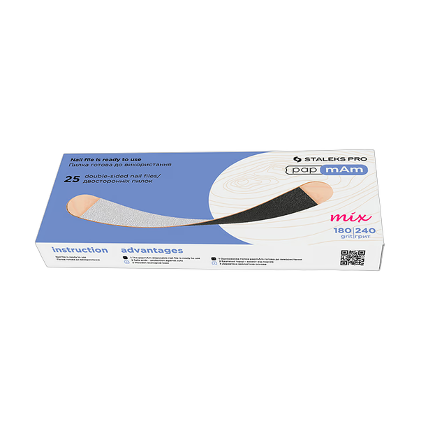 Vahetusfailid papmAm Mix puidust alusel 180/240 gritti STALEKS PRO EXPERT, 25 tk