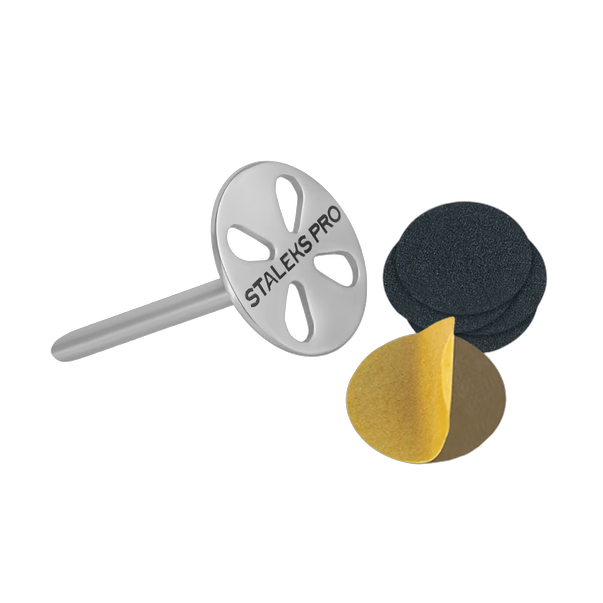 Pikendatud pediküüriketta alus STALEKS PRO EXPERT PODODISC M vahetatavate failidega 180 gritti 20 mm (5 tk)