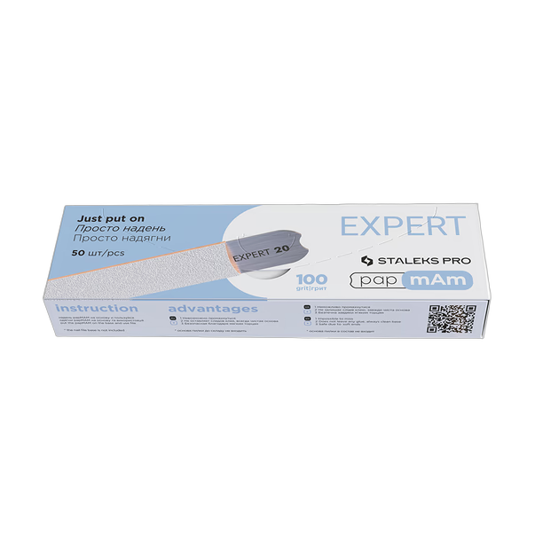 Vahetatavad valged failid papmAm sirgele viilile 100 grit STALEKS PRO EXPERT 22 50 tk