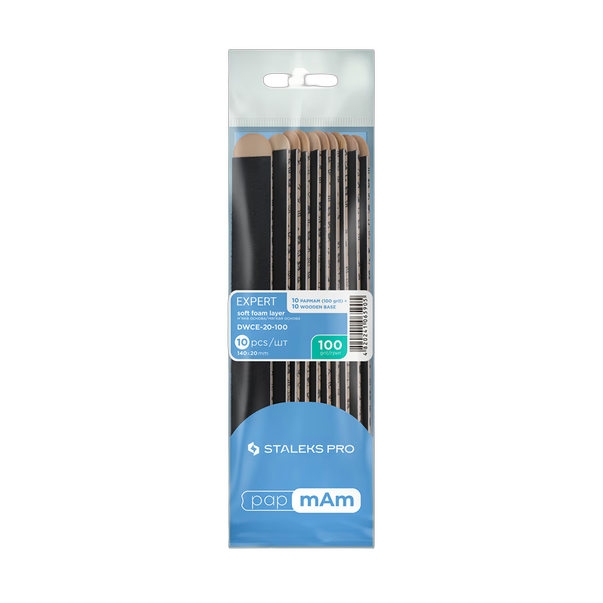 Vahetusfailid papmAm pehmed puitalusel 100 grit STALEKS PRO EXPERT 20, 10 tk