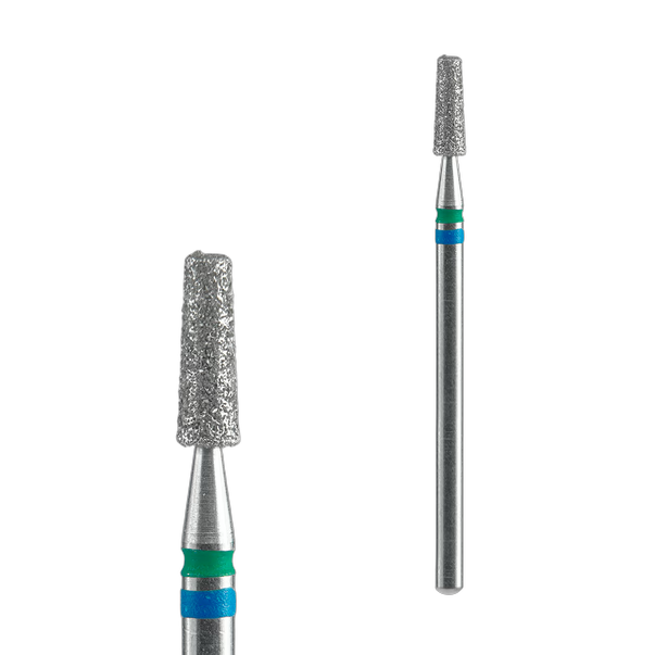 Staleks Pro EXPERT teemantfrees DUO Koonus kärbitud sinine-roheline 2,5 x 8 mm