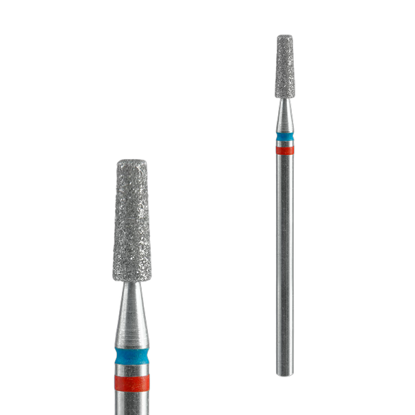 Staleks Pro EXPERT teemantfrees DUO Koonus kärbitud sinine-punane 2,5 x 8 mm