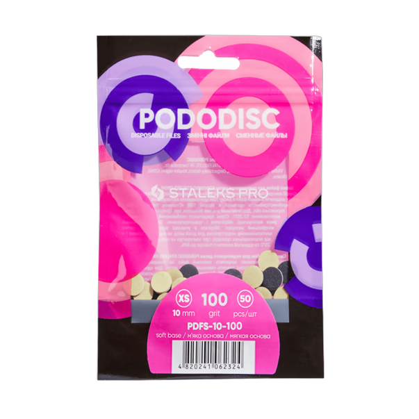 Vahetusfailid pedikyyrsetile pehmel alusel 100 grit STALEKS PRO PODODISC XS, 50 tk