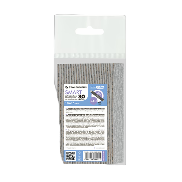 STALEKS PRO SMART 20 papmAm pehmel alusel vahetatavad viilid — 240 gritti (30 tk)