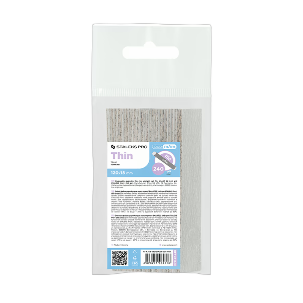 Vahetusfailid papmAm sirgele viilile 240 grit STALEKS PRO SMART 22, 50 tk