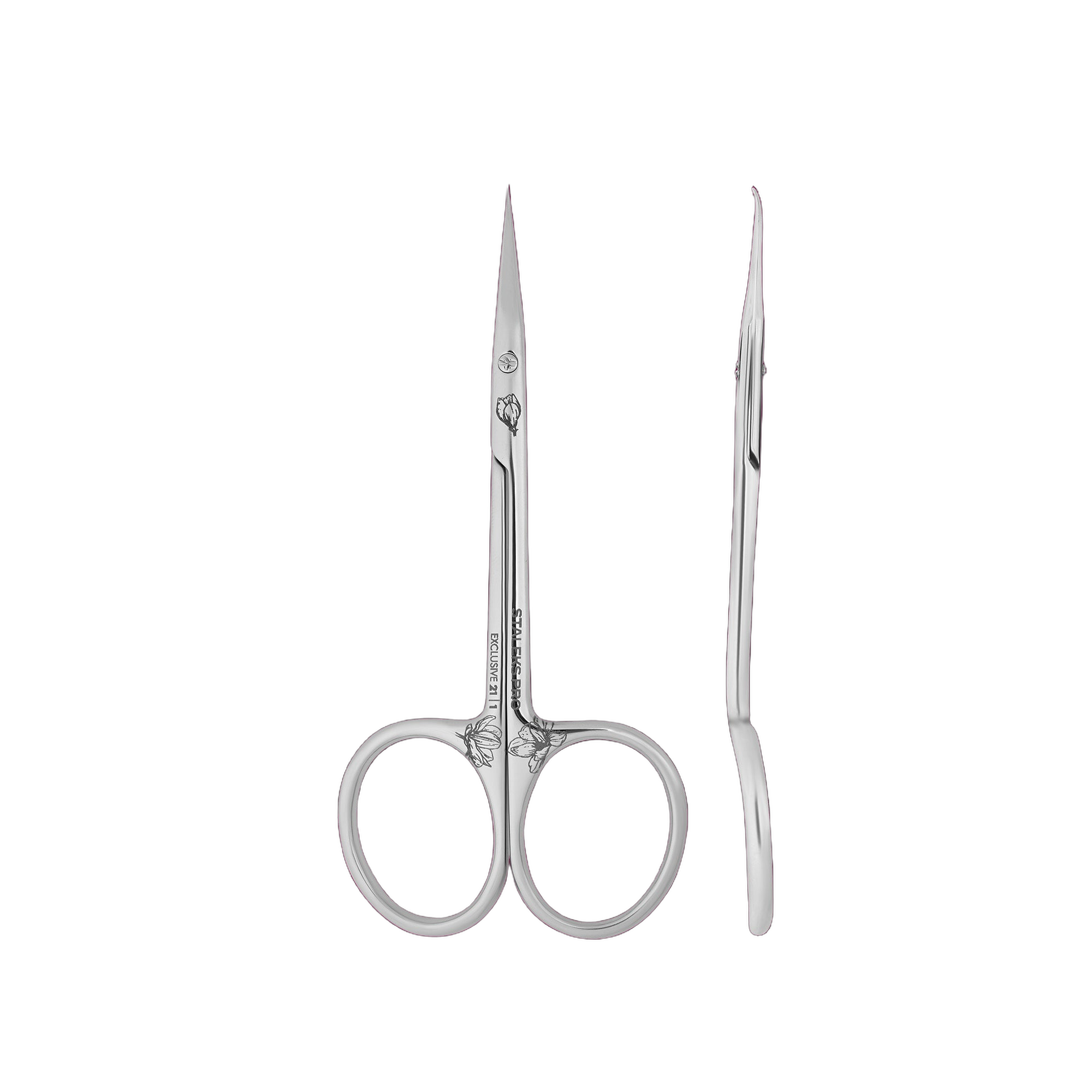 Professional cuticle scissors with hook EXCLUSIVE 21 TYPE 1 (magnolia)