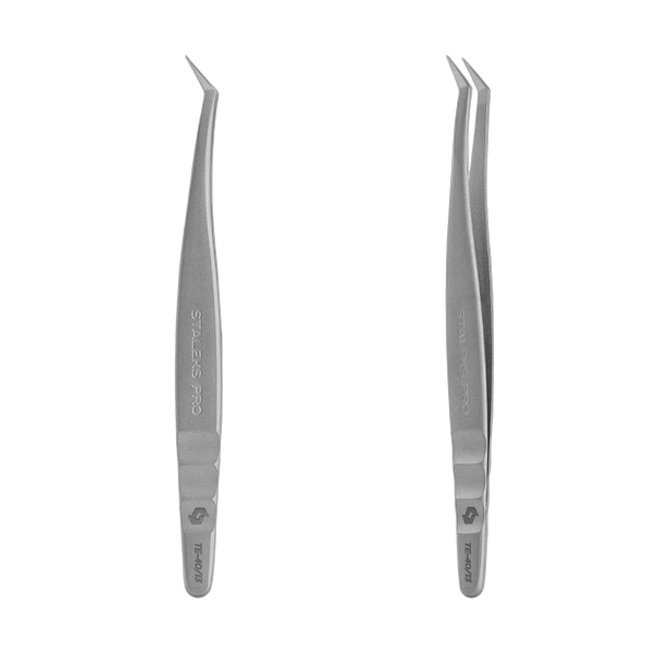 Professional eyelash tweezers EXPERT 40 TYPE 13 (L-shaped, 40')