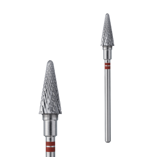 Staleks Pro EXPERT kõvasulamfrees Koonus punane vasakukäelistele 6 x 14 mm