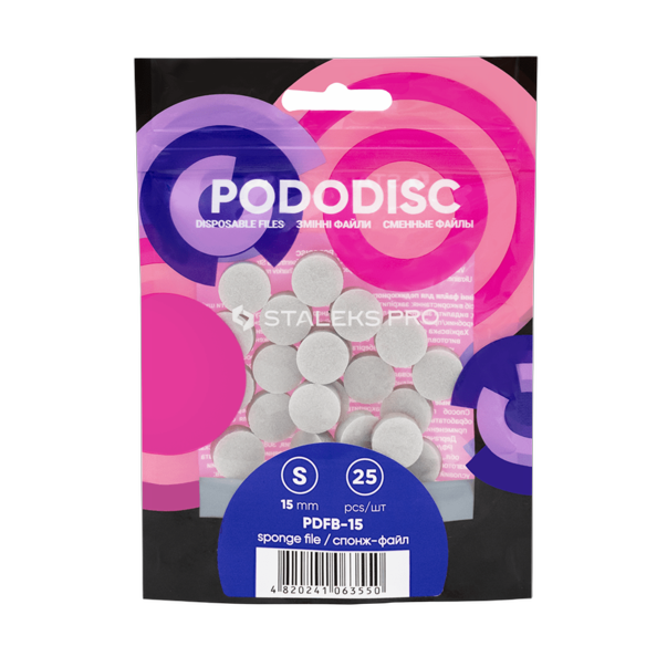 Disposable Sponge Buffer Refills for STALEKS PRO PODODISC S Expert Pedicure Disc (25 pcs)