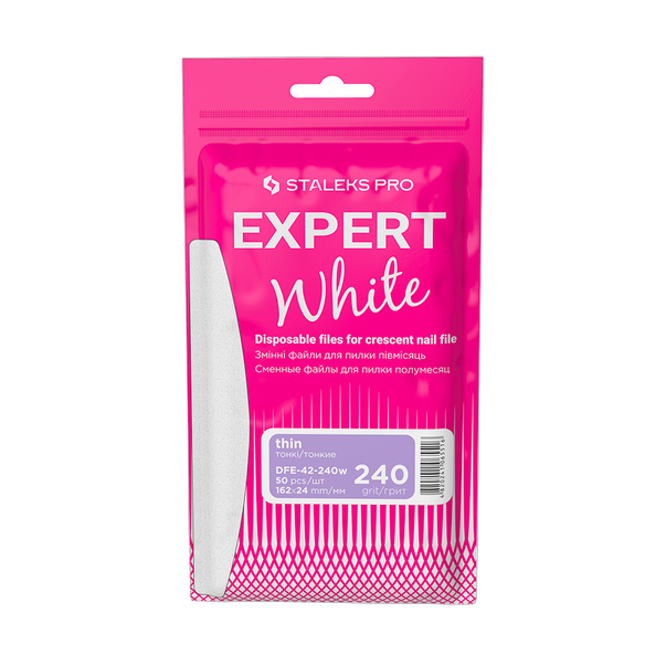 Vahetatavad valged failid poolkuuviilile 240 grit STALEKS PRO EXPERT 42 50 tk