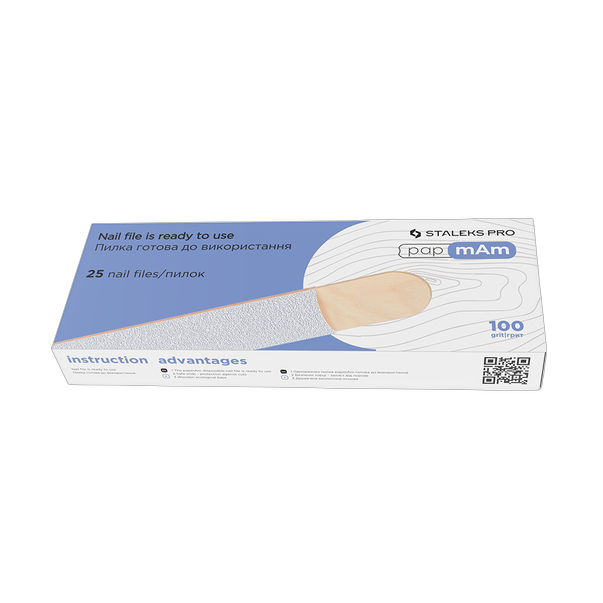Змінні файли білі papmAm на дерев'яної основе 100 грит STALEKS PRO EXPERT 22 25 шт