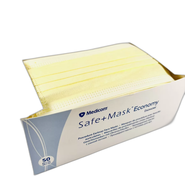 Meditsiiniline mask Kollane Medicom (50 tk.)