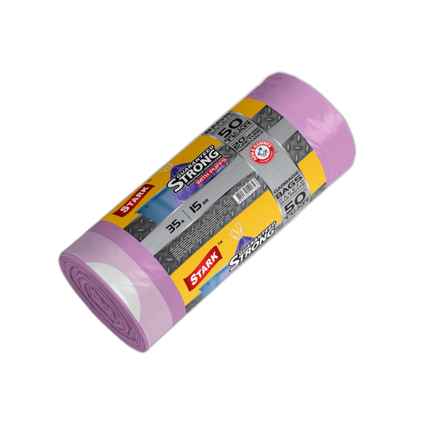 Prügikotid Stark lipsuga 35l (15tk) lilla